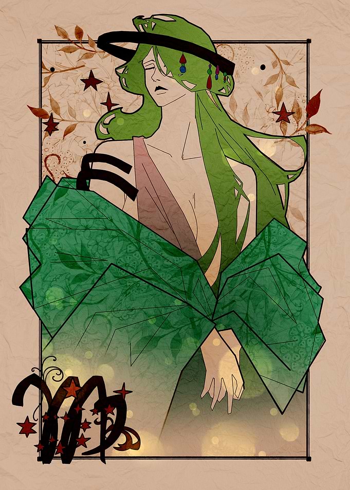 Virgo Zodiac Sign Art Illustration