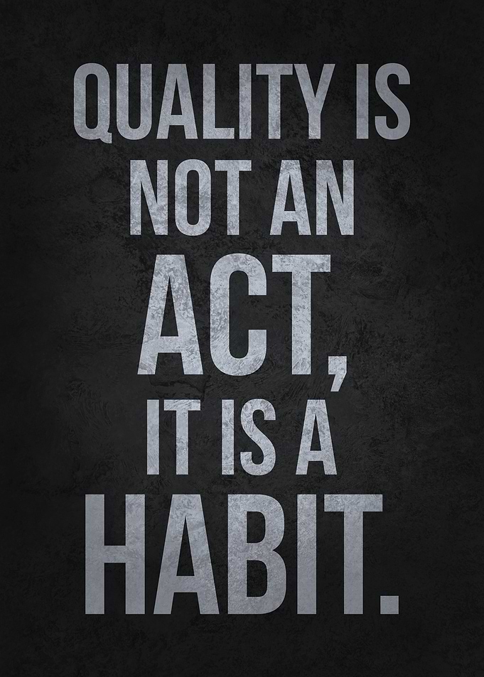 Quality is a Habit - Motivational Poster