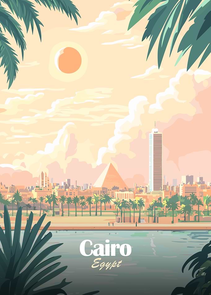 Cairo, Egypt Travel Poster