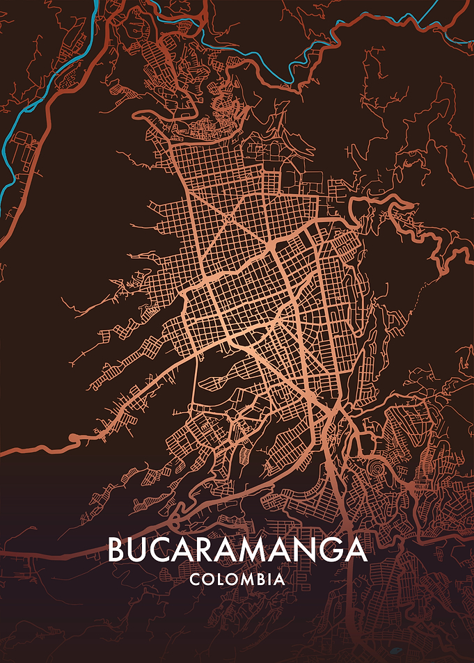 Bucaramanga, Colombia City Map