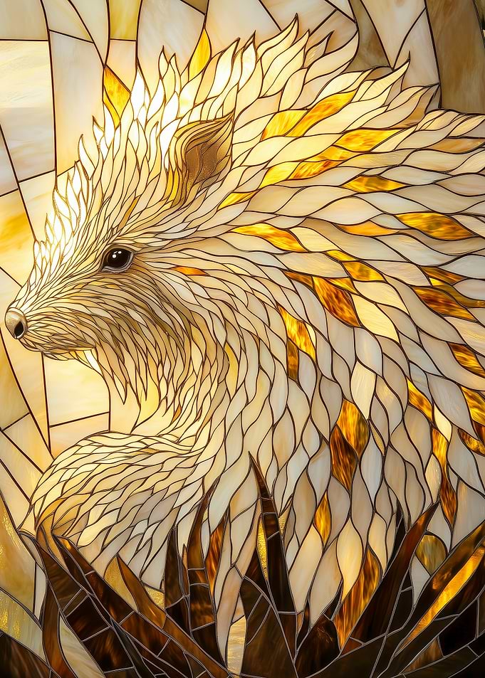 Stained Glass Porcupine