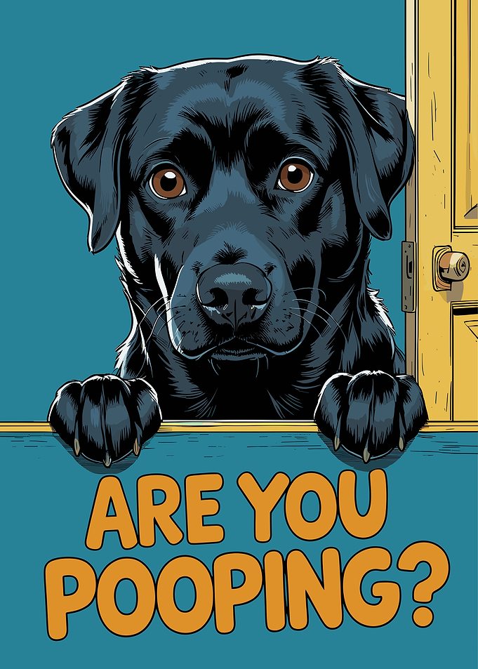 Curious Dog Asks 'Are You Pooping?'