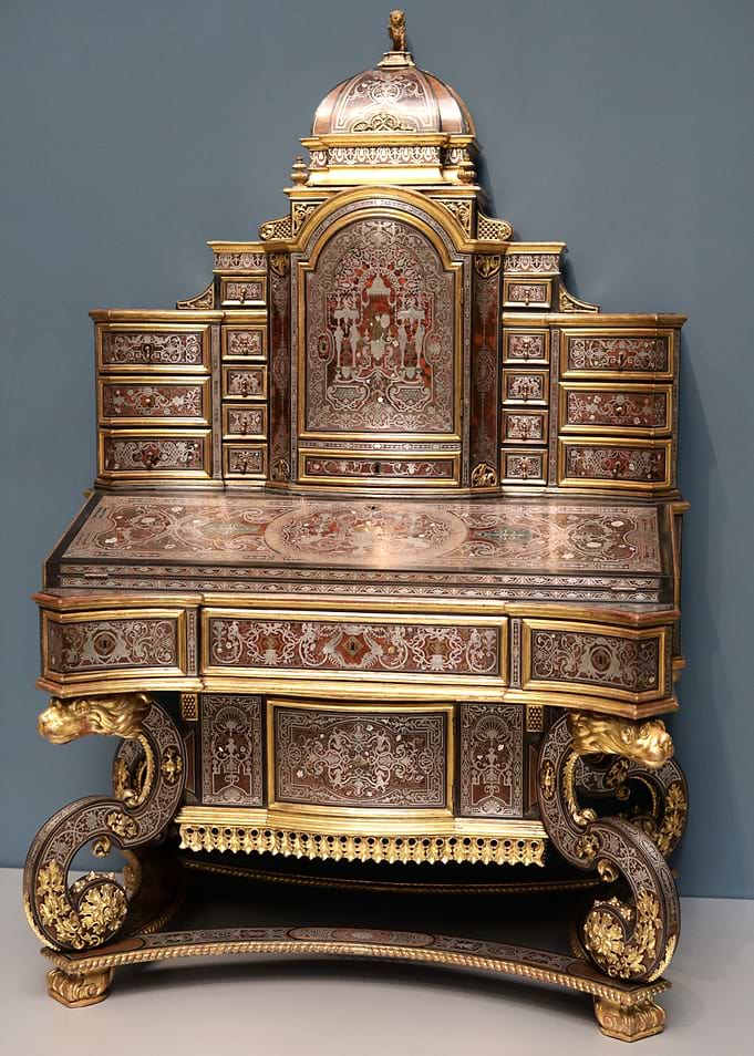 Antique Cabinet with Intricate Inlay