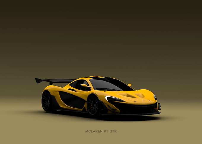 McLaren P1 GTR Yellow Car