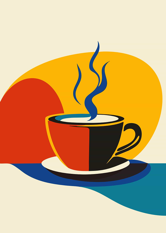 Minimalist Coffee Cup Illustration Art