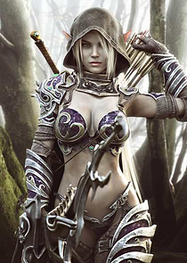 Fantasy Elf Archer in Forest