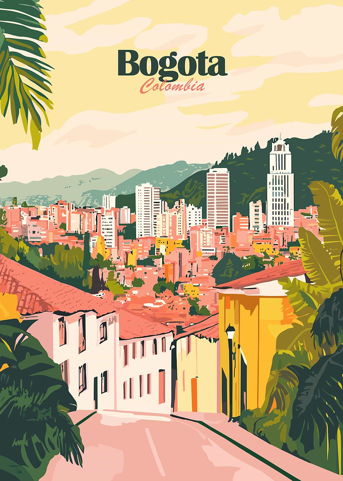 Bogota Colombia Travel Poster