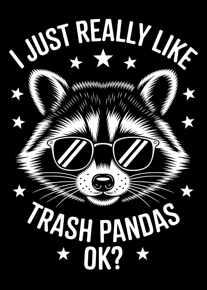 Trash Pandas Raccoon with Sunglasses