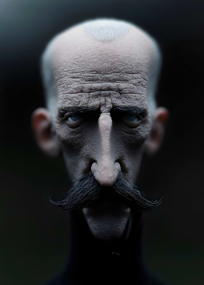 Stylized Portrait of an Elderly Man