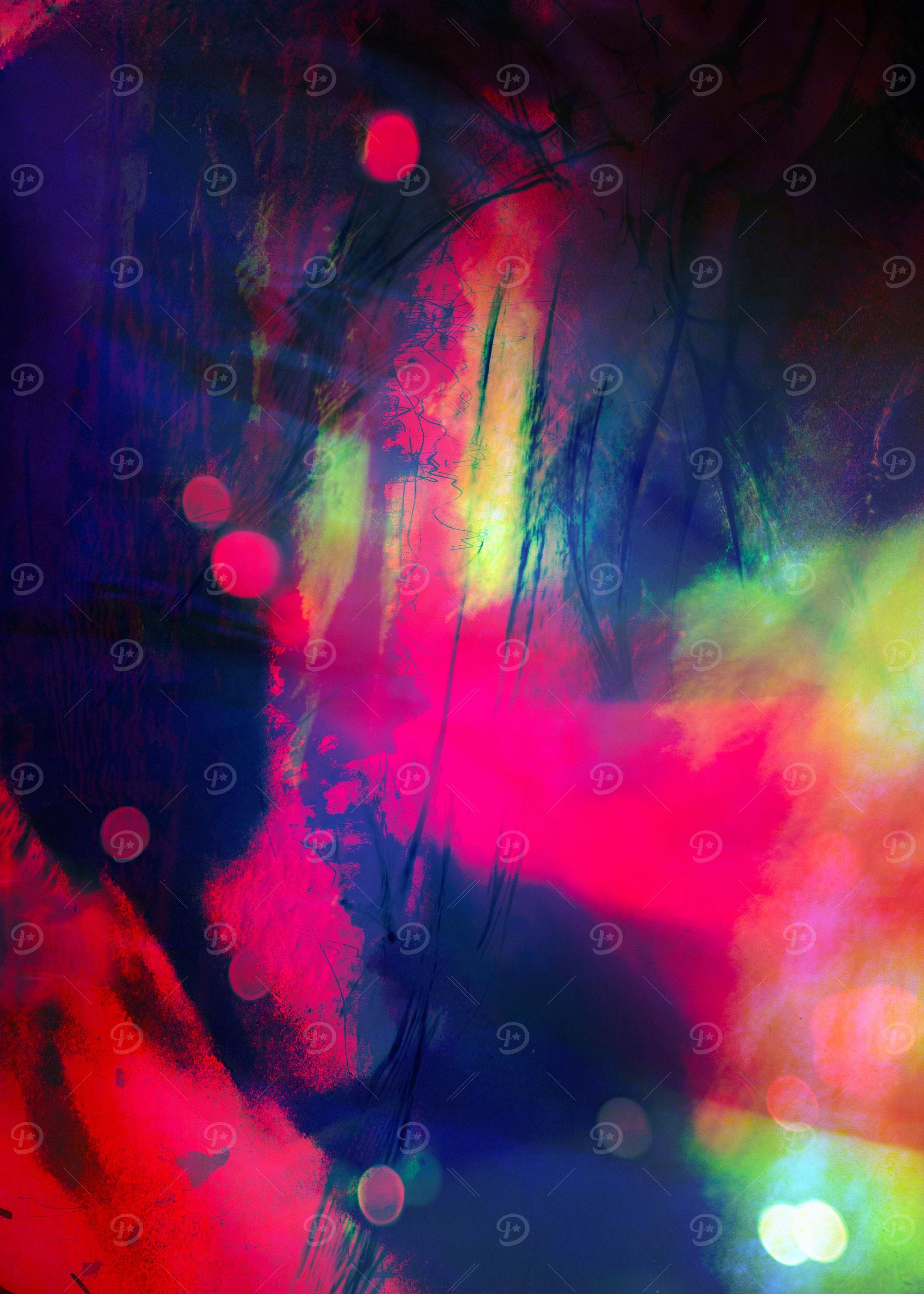 Abstract Colorful blur photography collage