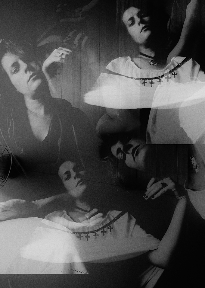 Monochrome Portrait with Multiple Exposures