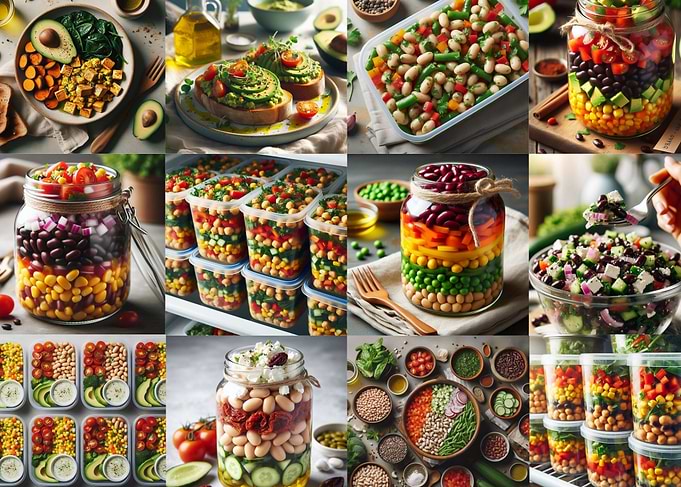 Healthy Meal Prep Collage