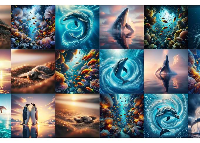 Ocean Life Collage