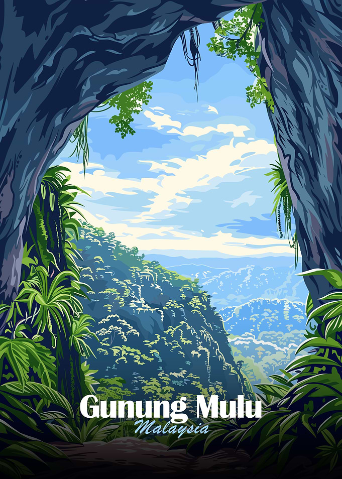 Gunung Mulu Malaysia Landscape Art