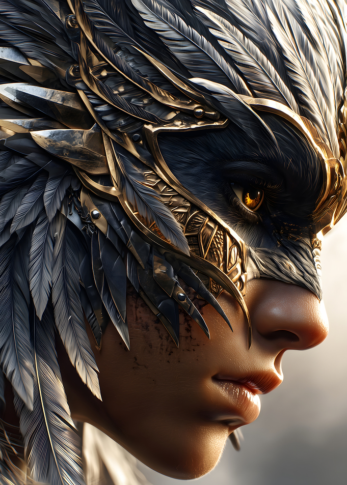 Feathered Mask Portrait