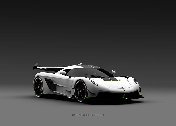 Koenigsegg Jesko White Car