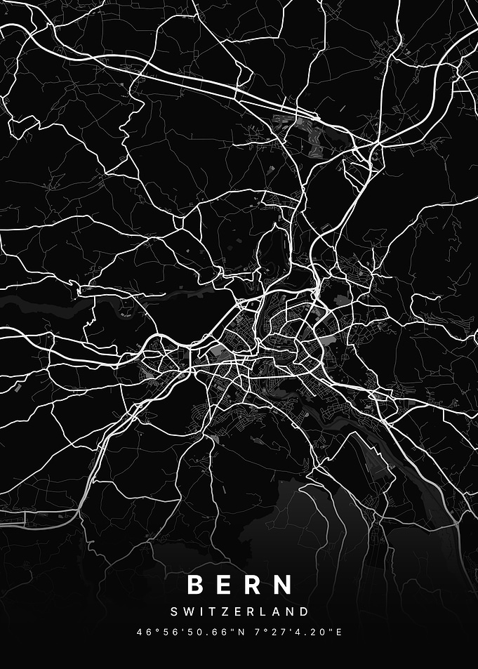 Bern, Switzerland City Map