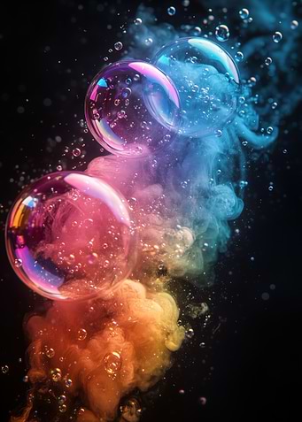 Colorful Bubbles and Smoke