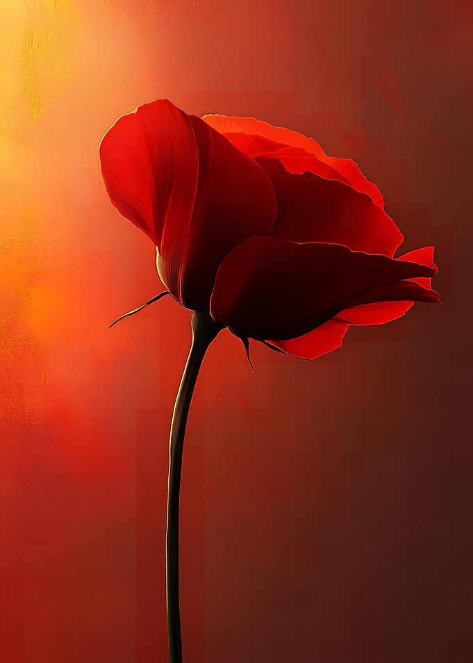 Elegant Red Poppy Flower