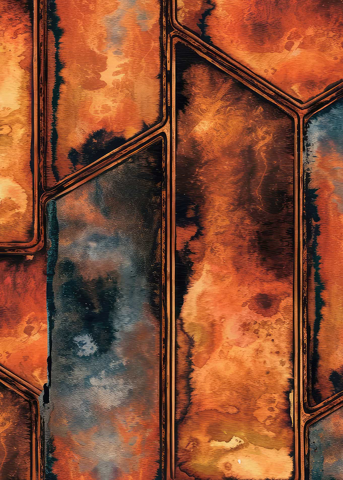Abstract Geometric Watercolor Pattern