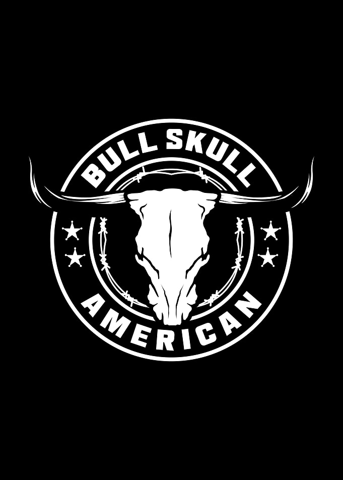 American Bull Skull Emblem