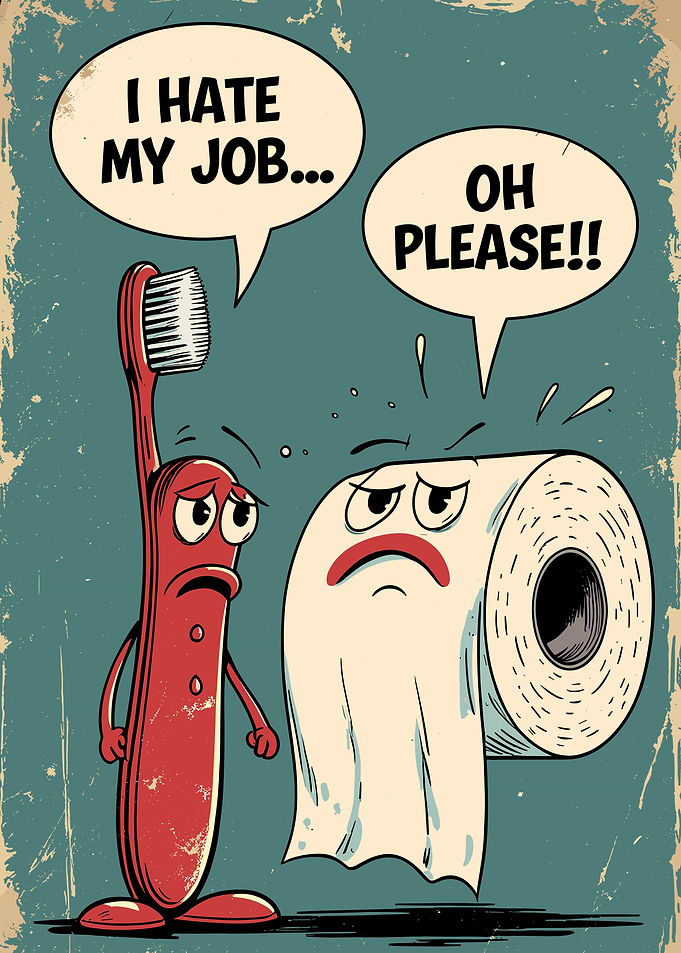 Toothbrush and Toilet Paper Comic