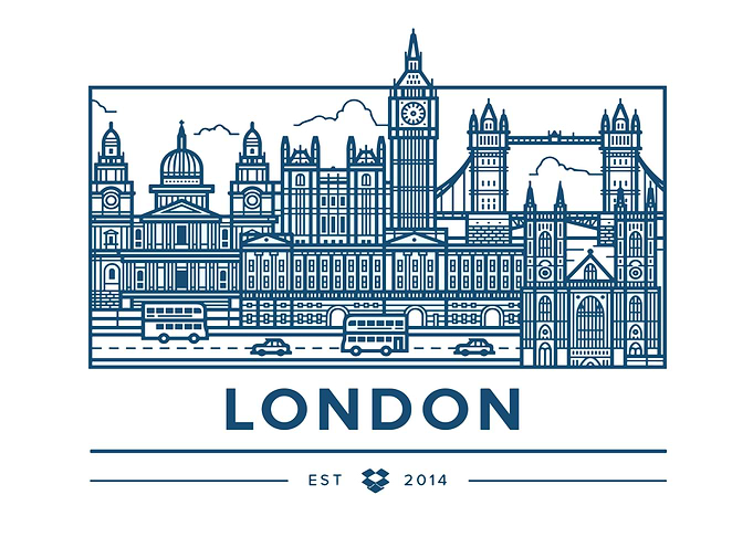 London Skyline Line Art