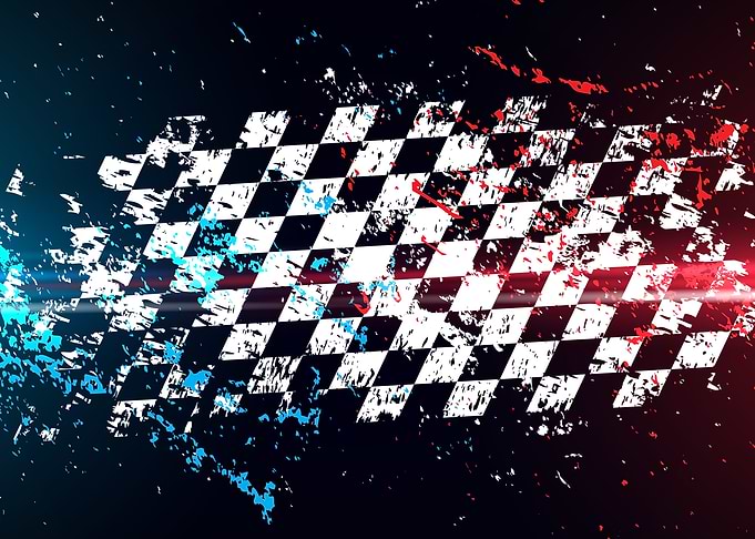 Checkered Flag Abstract Racing Background