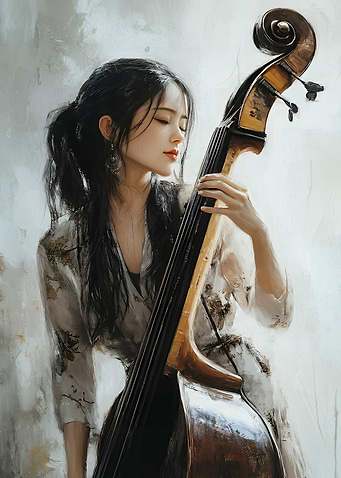 Woman playing the cello
