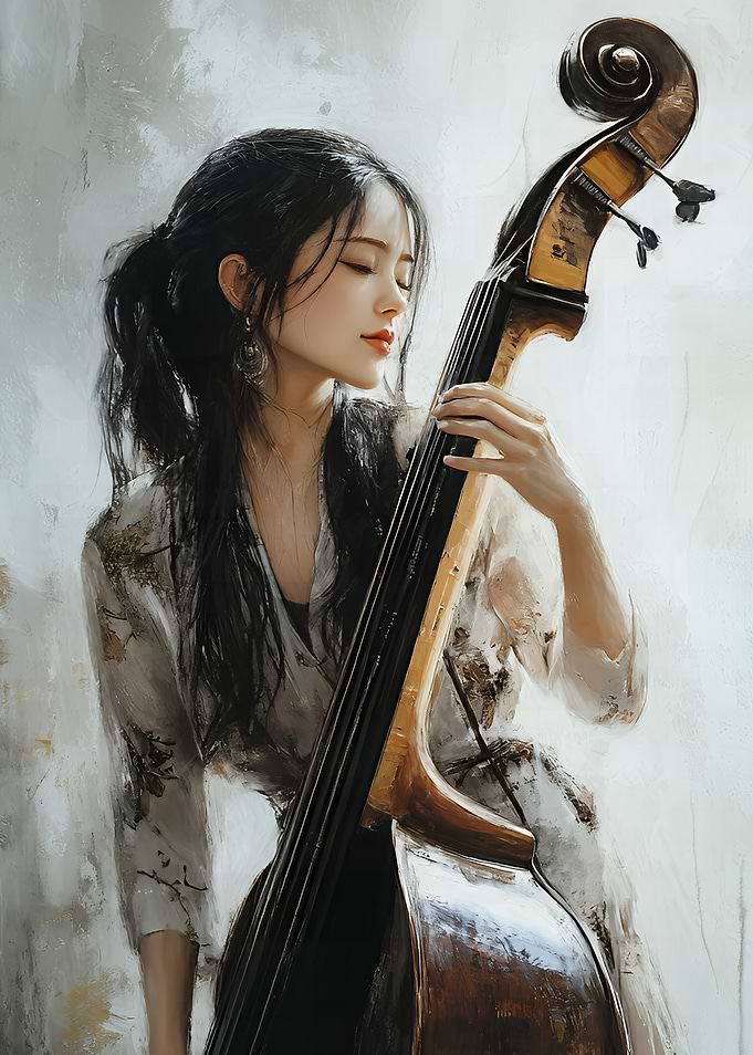Woman playing the cello