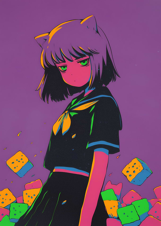 Anime Girl with Cat Ears