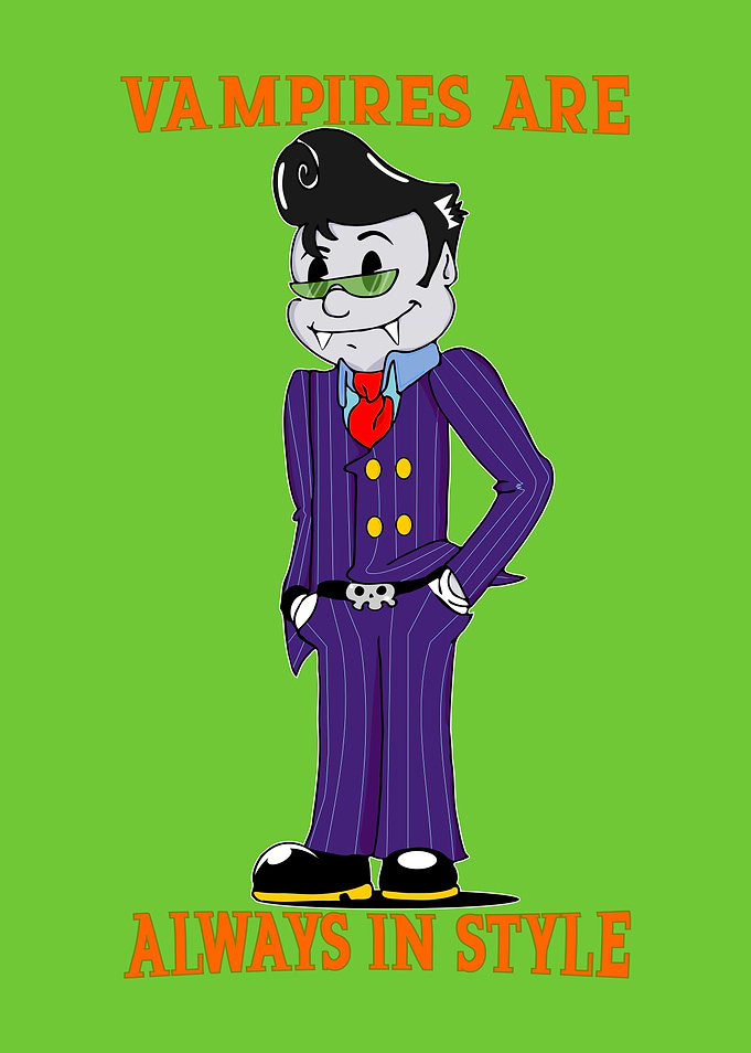 Cartoon Vampire in Style