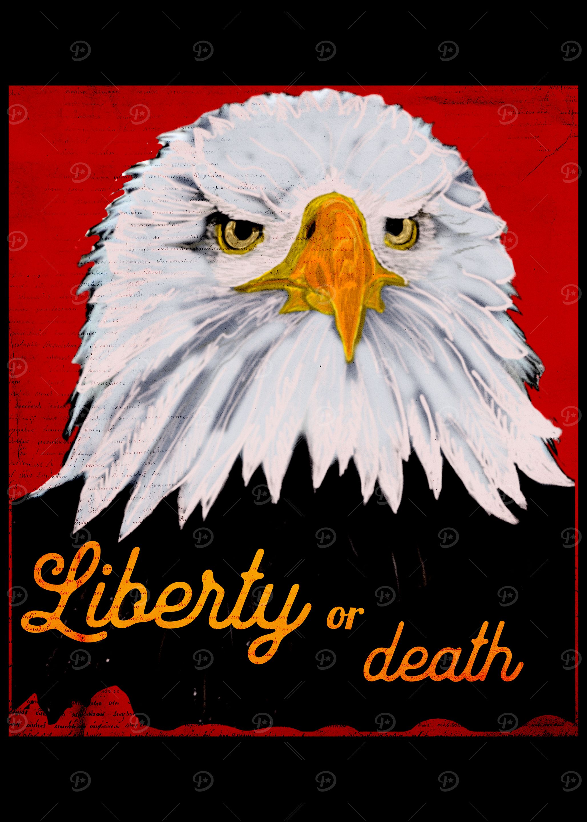 'Liberty or Death' Jamie's Hand-Drawn Eagle Collection