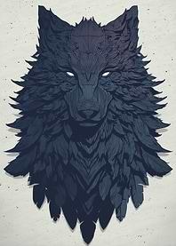 Detailed Black Wolf Portrait