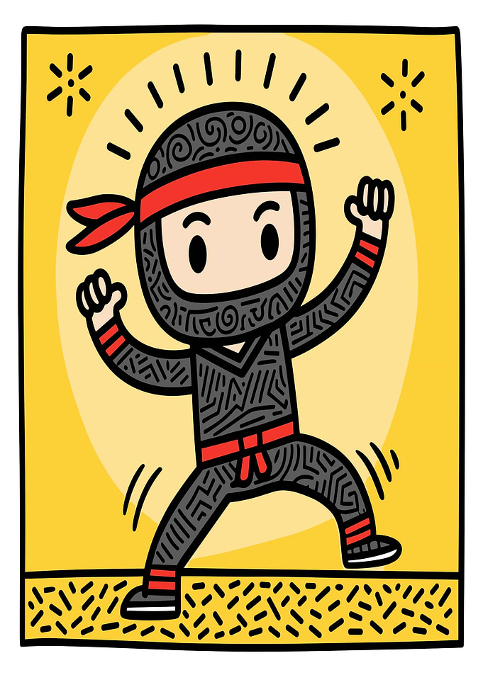 Cartoon Ninja Character Illustration
