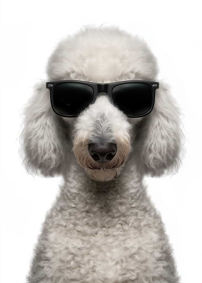 Cool Bedlington Terrier with Sunglasses