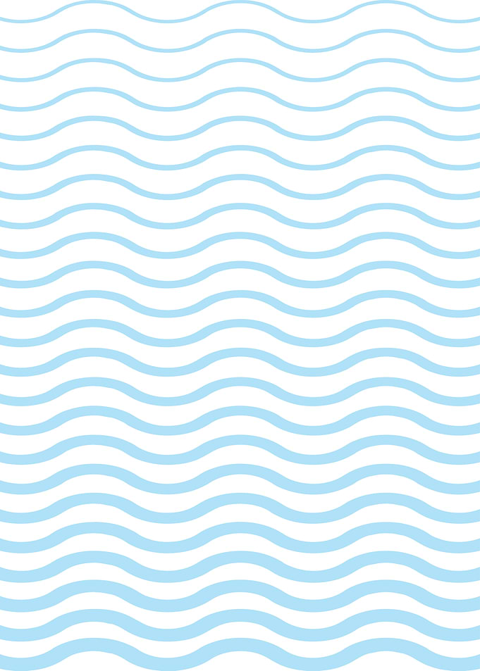 Blue and White Wave Pattern