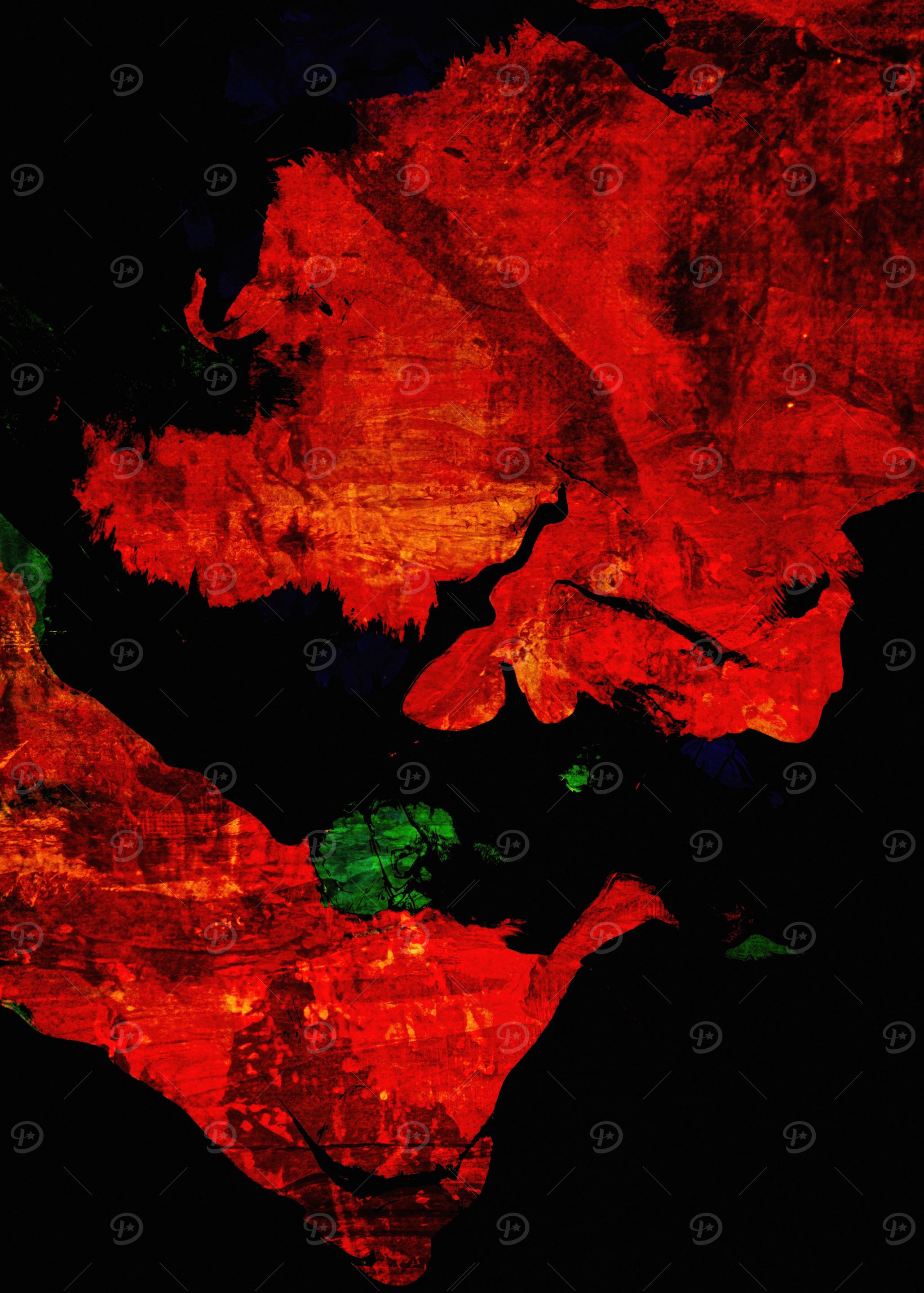 Abstract Red and Black Painting