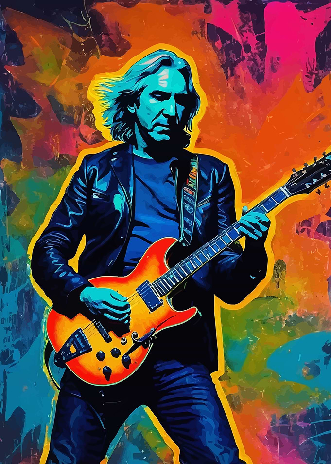 Joe Walsh Colorful Abstract Portrait