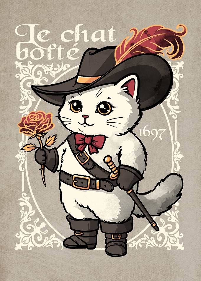 Le Chat Botté: Puss in Boots Illustration