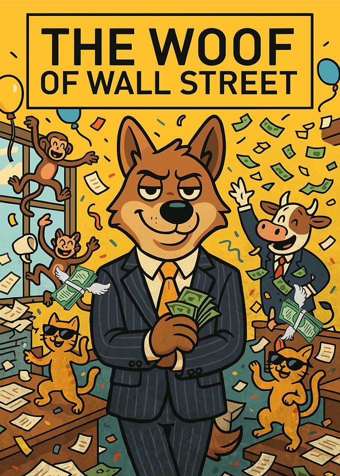 The Woof of Wall Street Cartoon