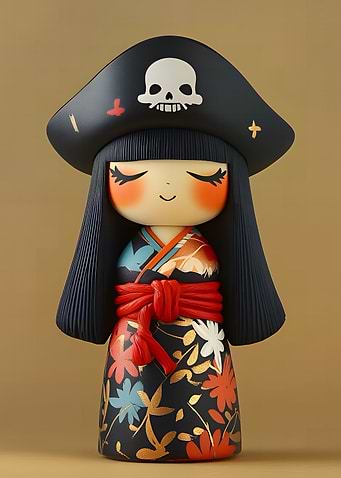 Kokeshi Doll Pirate