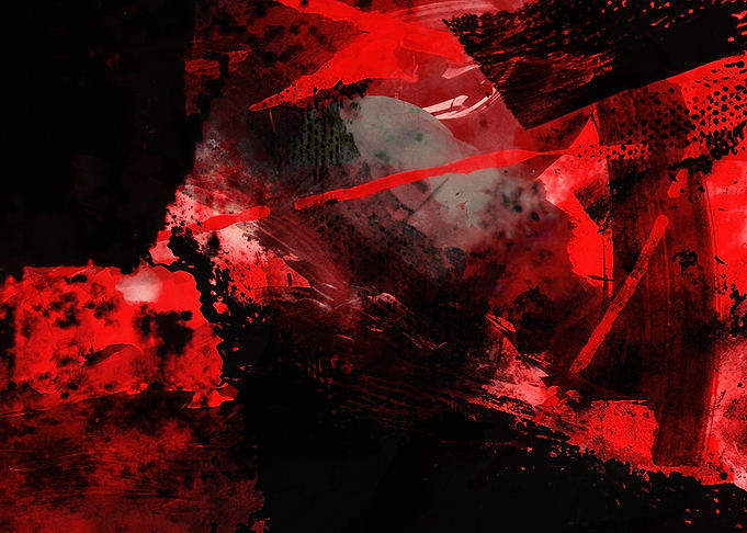 Abstract Red and Black Art