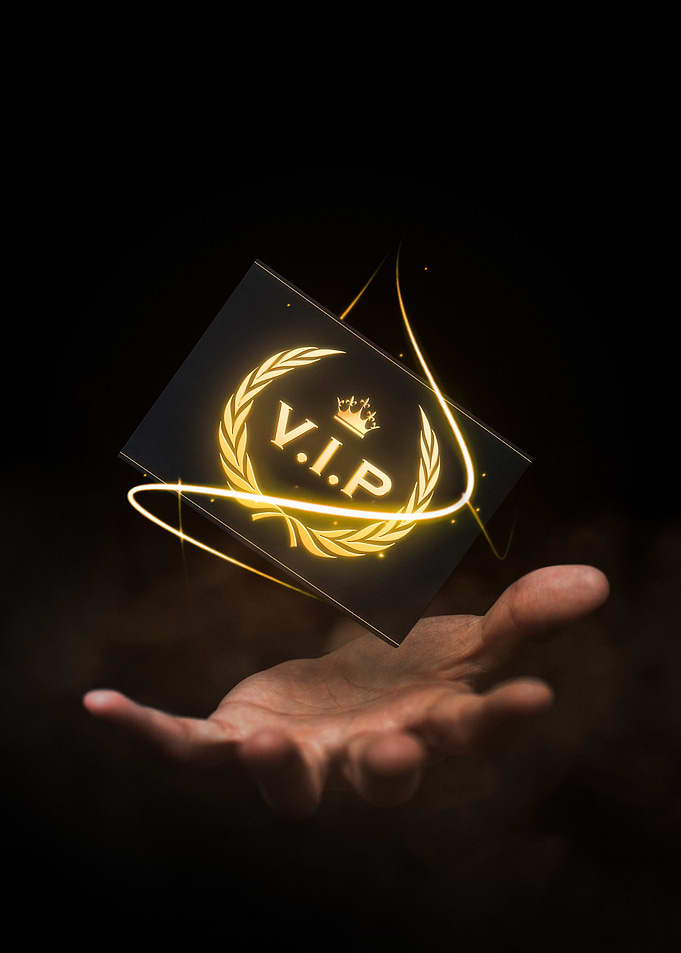 VIP Card in Hand