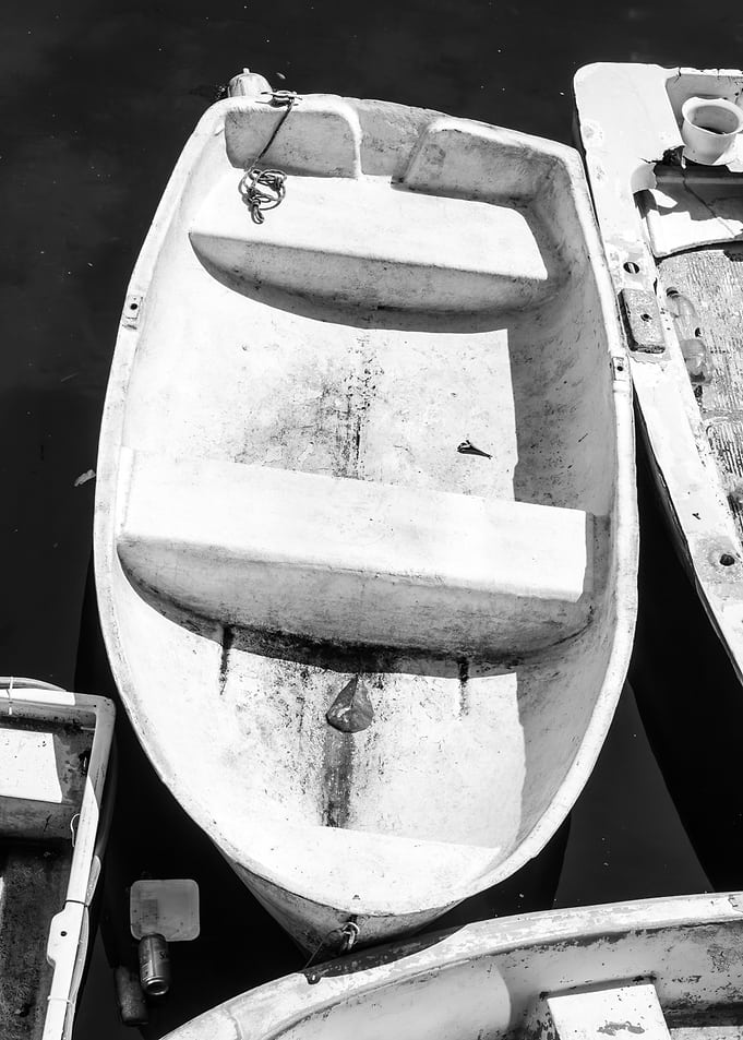 Black and White Boat Still Life