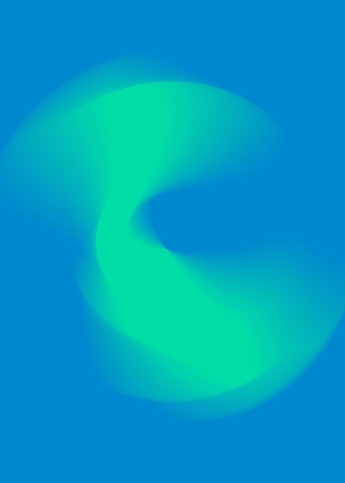 Abstract Blue and Green Gradient Swirl