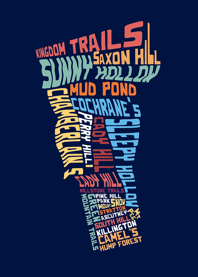 Vermont Typography Map