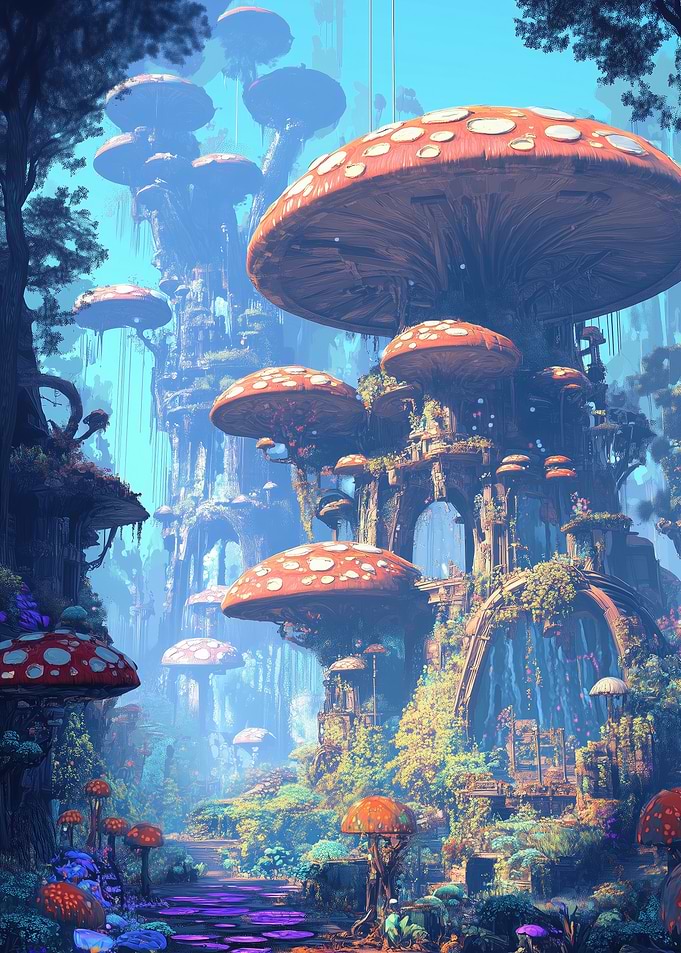 Mushroom Kingdom Fantasy Landscape