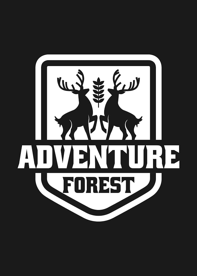 Adventure Forest Logo with Deer