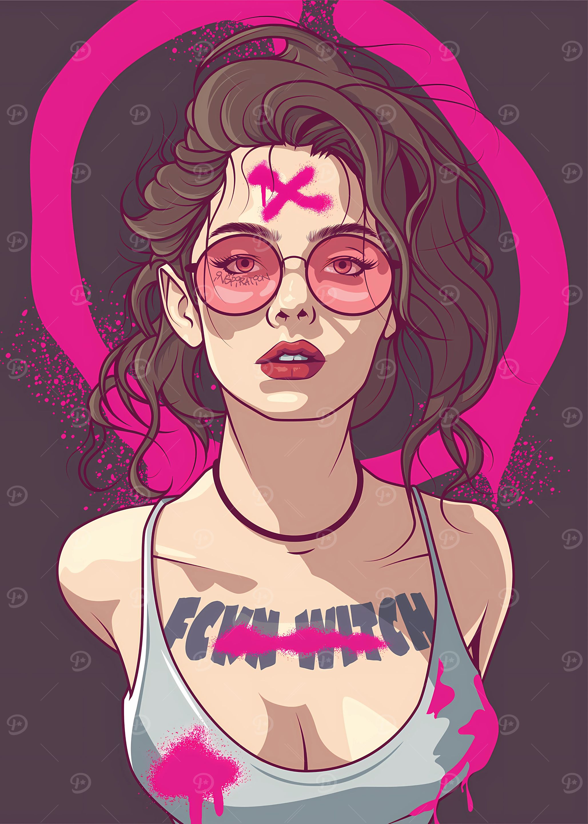 Fckn Witch Woman Portrait